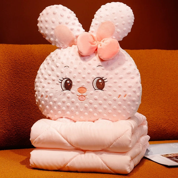 Cuddle Ready Søt Tegneseriepute Teppe | Luvikno