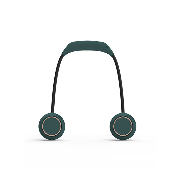 Kjølende handsfree båndvift med doble justerbare luftutløp USB-C ladbar Luvikno