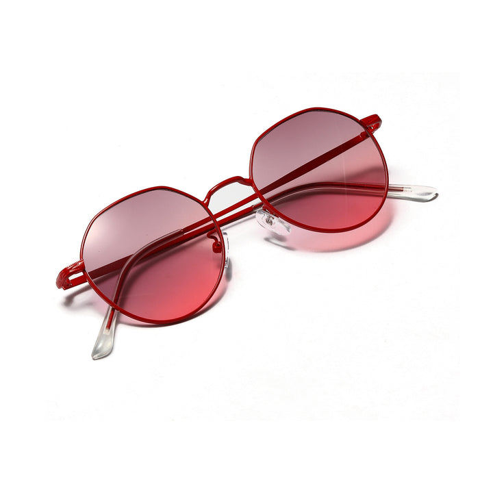 Dame rund brille med filigran metallramme Luvikno