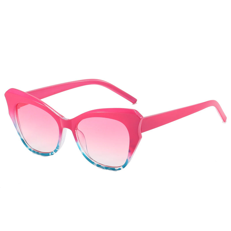 Damen Cat-Eye solbriller med ekstravagant speilingsdesign Luvikno
