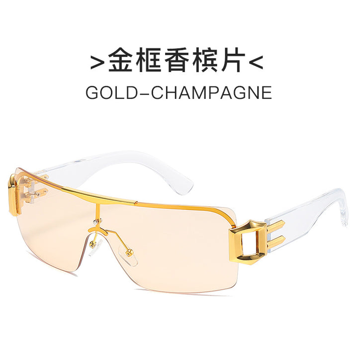 Damer futuristisk solbrille med elegant gjennomsiktig ramme Luvikno