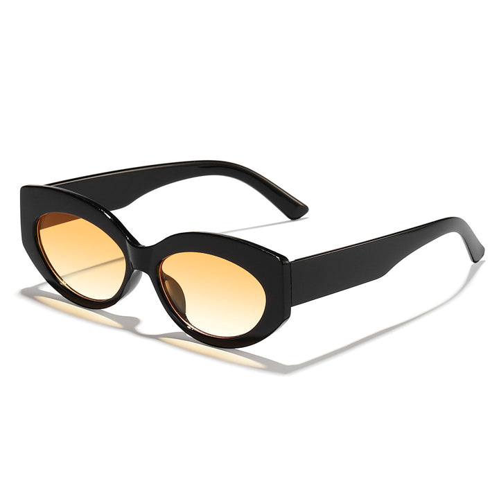 Dame Cat-Eye solbriller med lekent gjennomsiktig design Luvikno