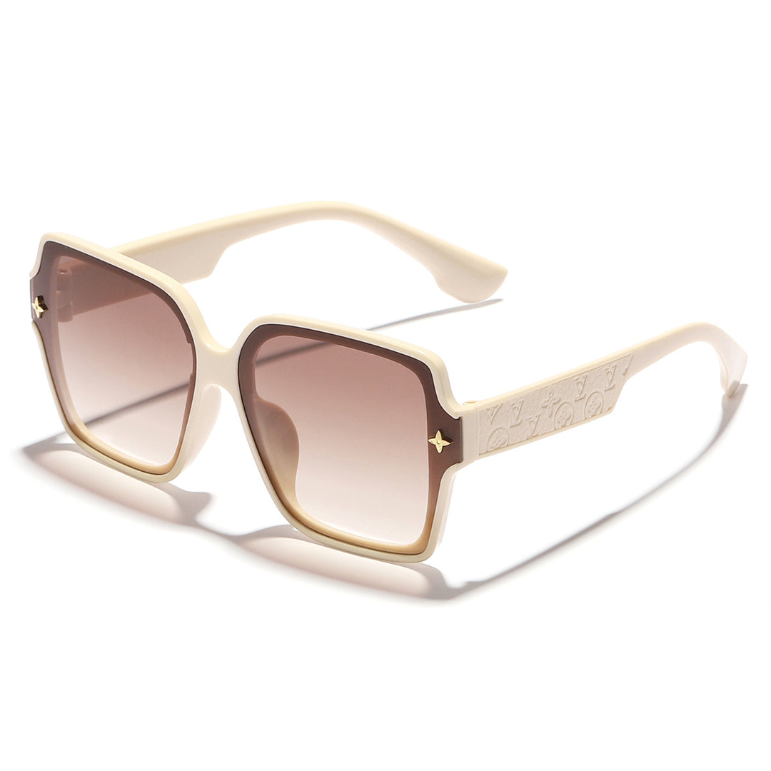 Dame stilige oversized solbriller med moderne ramme Luvikno