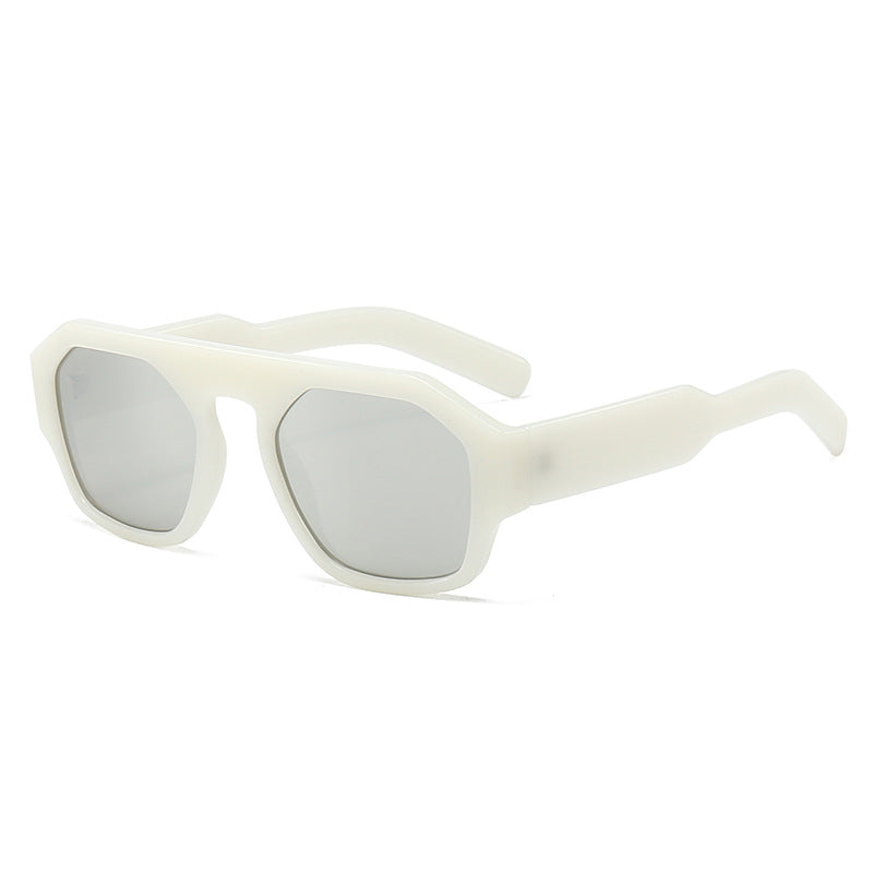Dame motetrender solbrille i innovativ geometrisk design Luvikno
