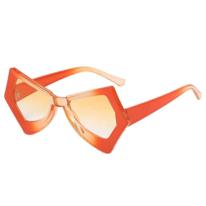 Dame polygonal solbrille i ekstravagant design Luvikno