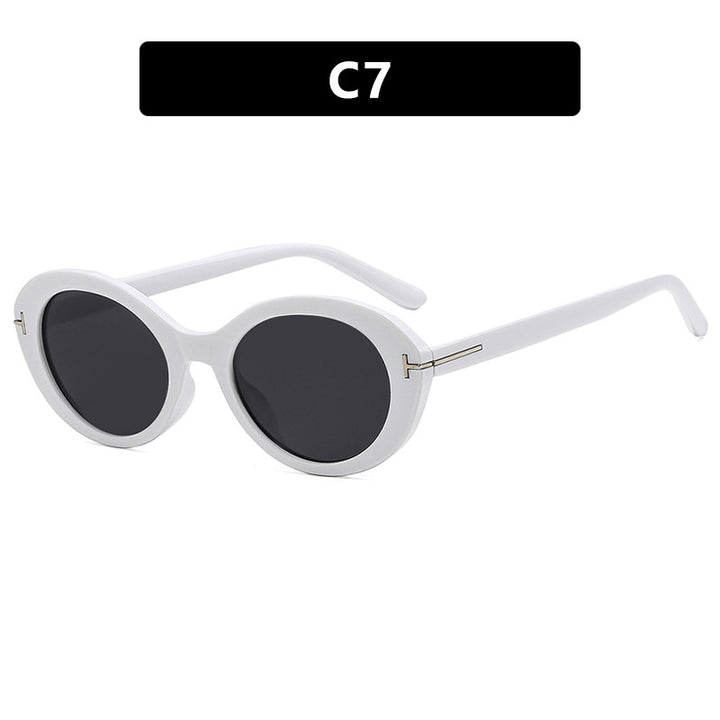 Dame moteriktig solbrille med innovativ oval ramme og UV-beskyttelse Luvikno