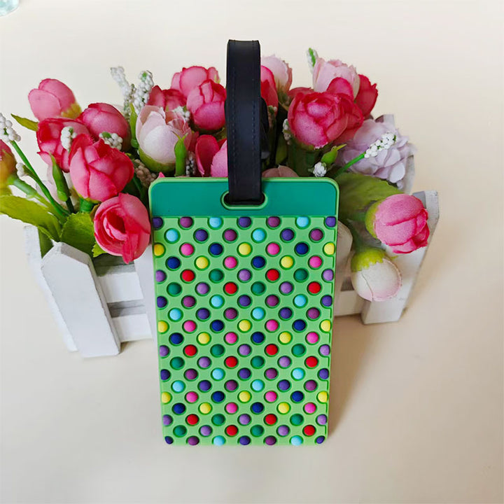 Unisex Bagasjetag med fargerik prikkedesign Luvikno