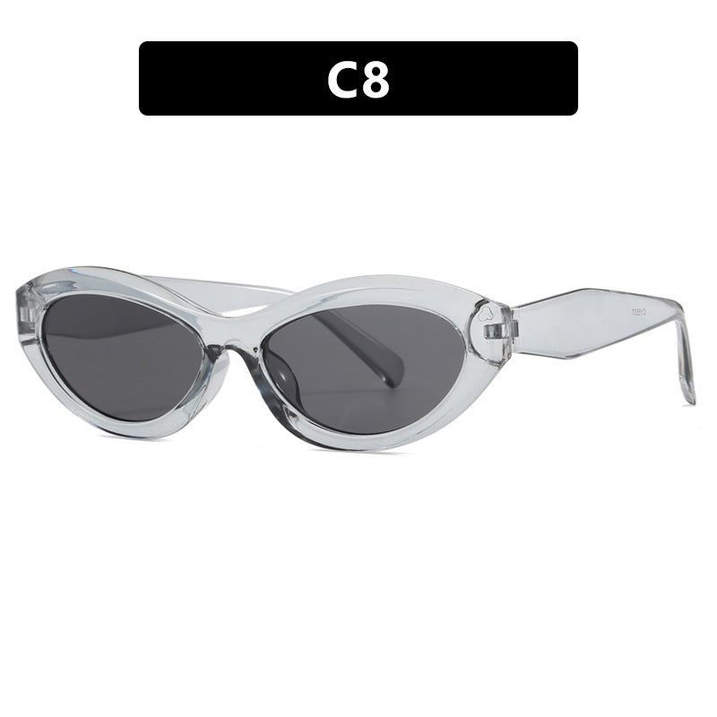 Dame Cat-Eye solbrille med stilig ramme Luvikno