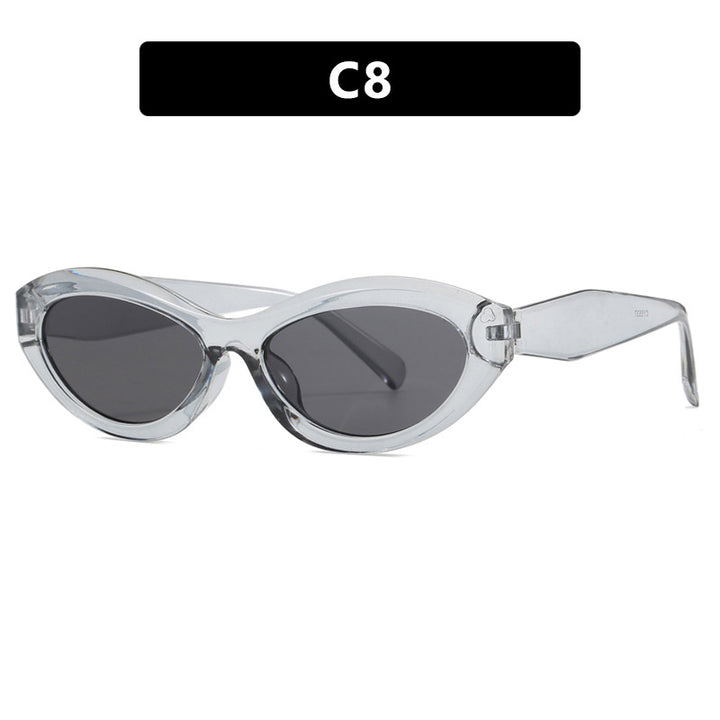 Dame Cat-Eye solbrille med stilig ramme Luvikno