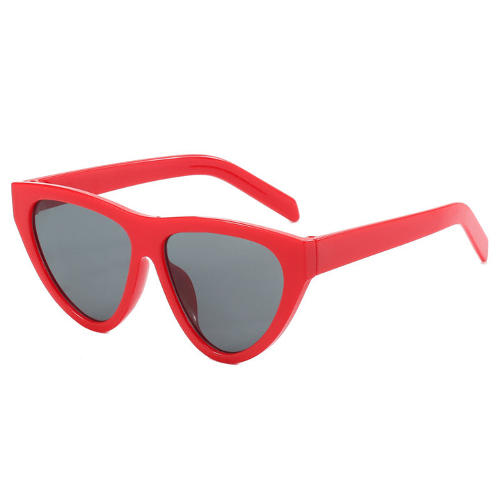 Dame futuristisk Cat-Eye solbrille med høykvalitets plastikkramme Luvikno