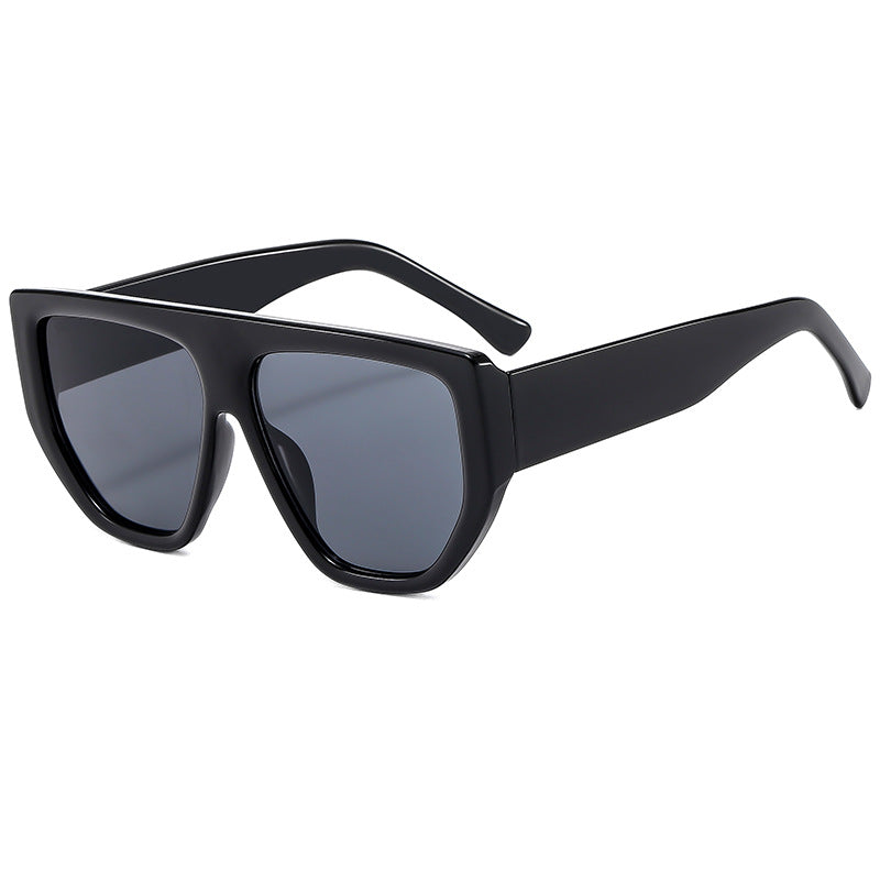 Dame oversized solbriller med stilige geometriske rammer Luvikno