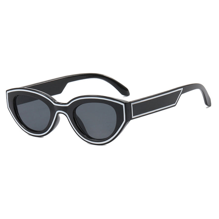 Dame Cat-Eye solbriller med innovativ ramme Luvikno