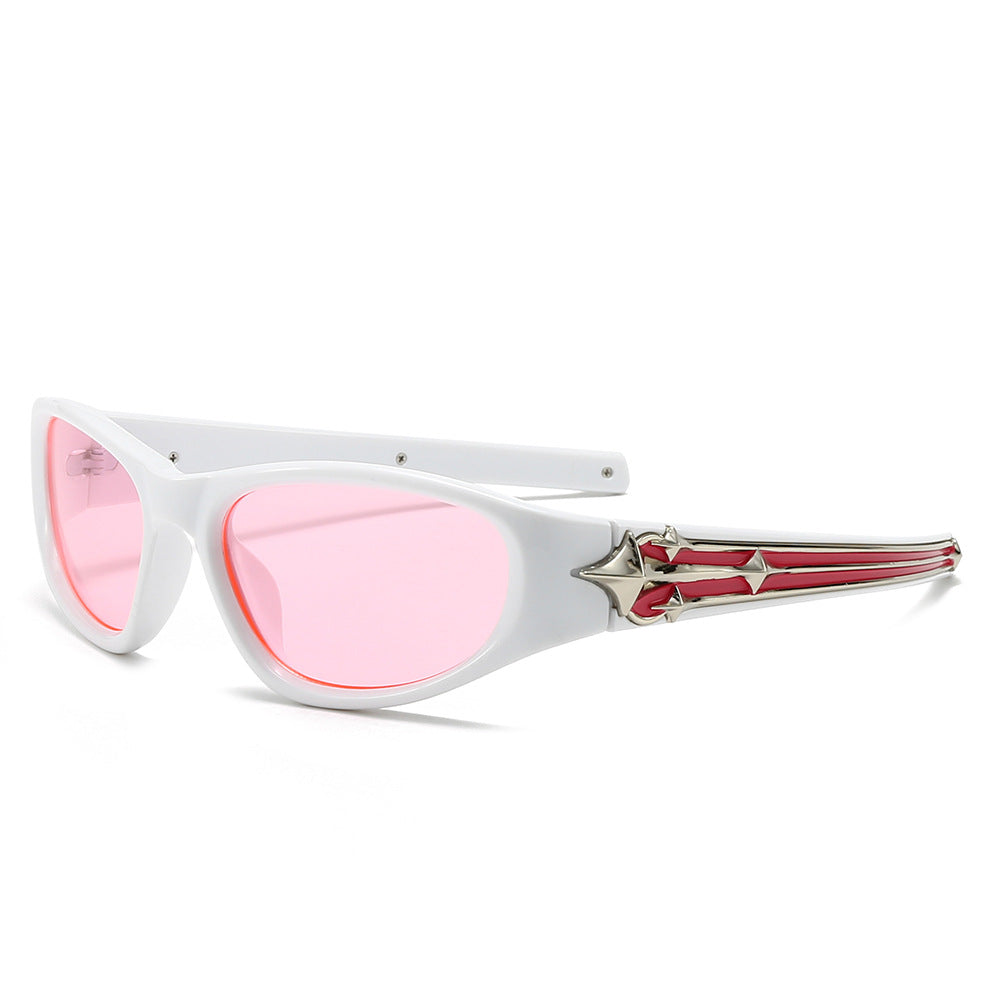 Dame Sporty solbrille i moderne design med stilfull metallramme Luvikno