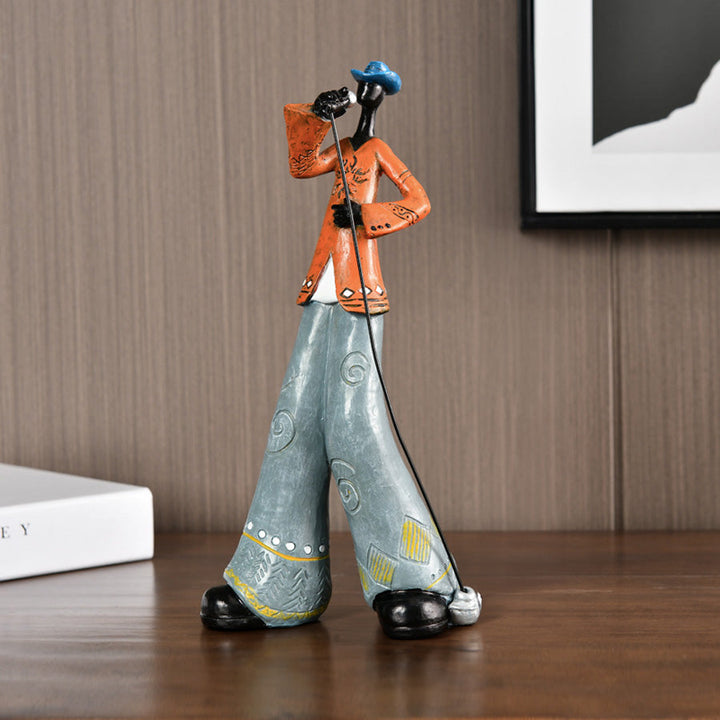 Resin Jazz Band Figurine - Vintage Music Decor Statue | Luvikno