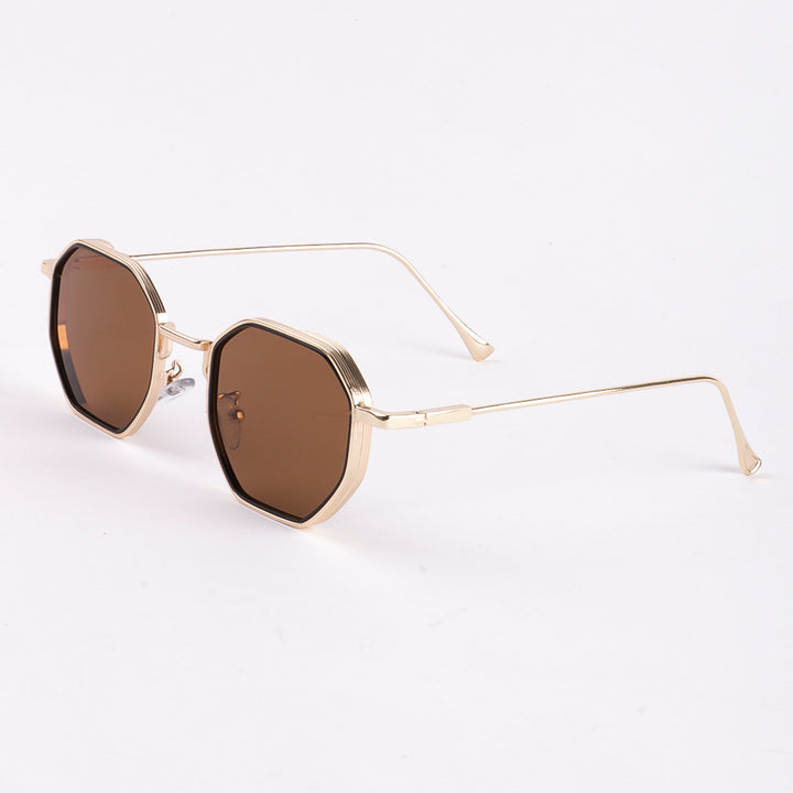 Dame solbriller i elegant, geometrisk stil med holdbar ramme Luvikno