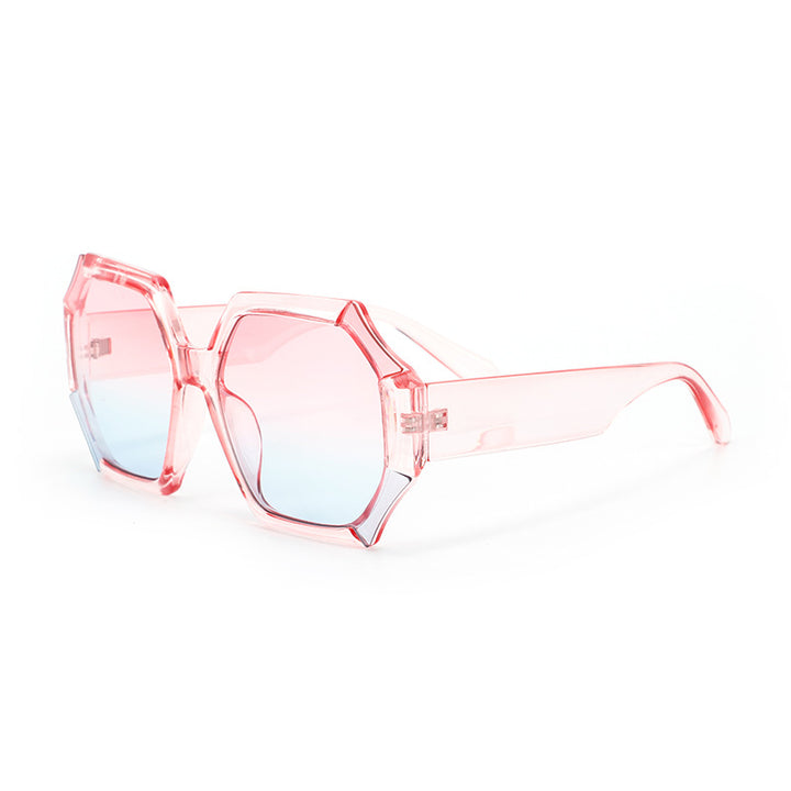 Dame moterelatert solbrille med fasettert ramme Luvikno