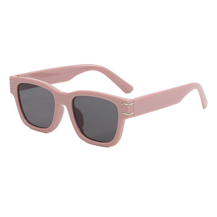 Dame moteriktig oversized solbrille med holdbar plastinnfatning Luvikno