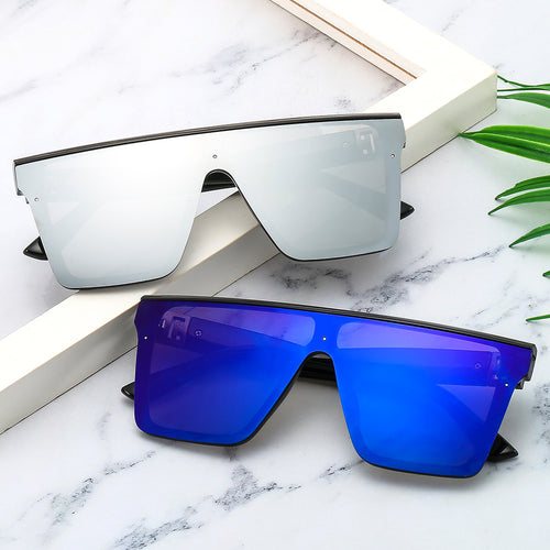 Dame oversized solbrille i trendy stil med bred rammestruktur Luvikno