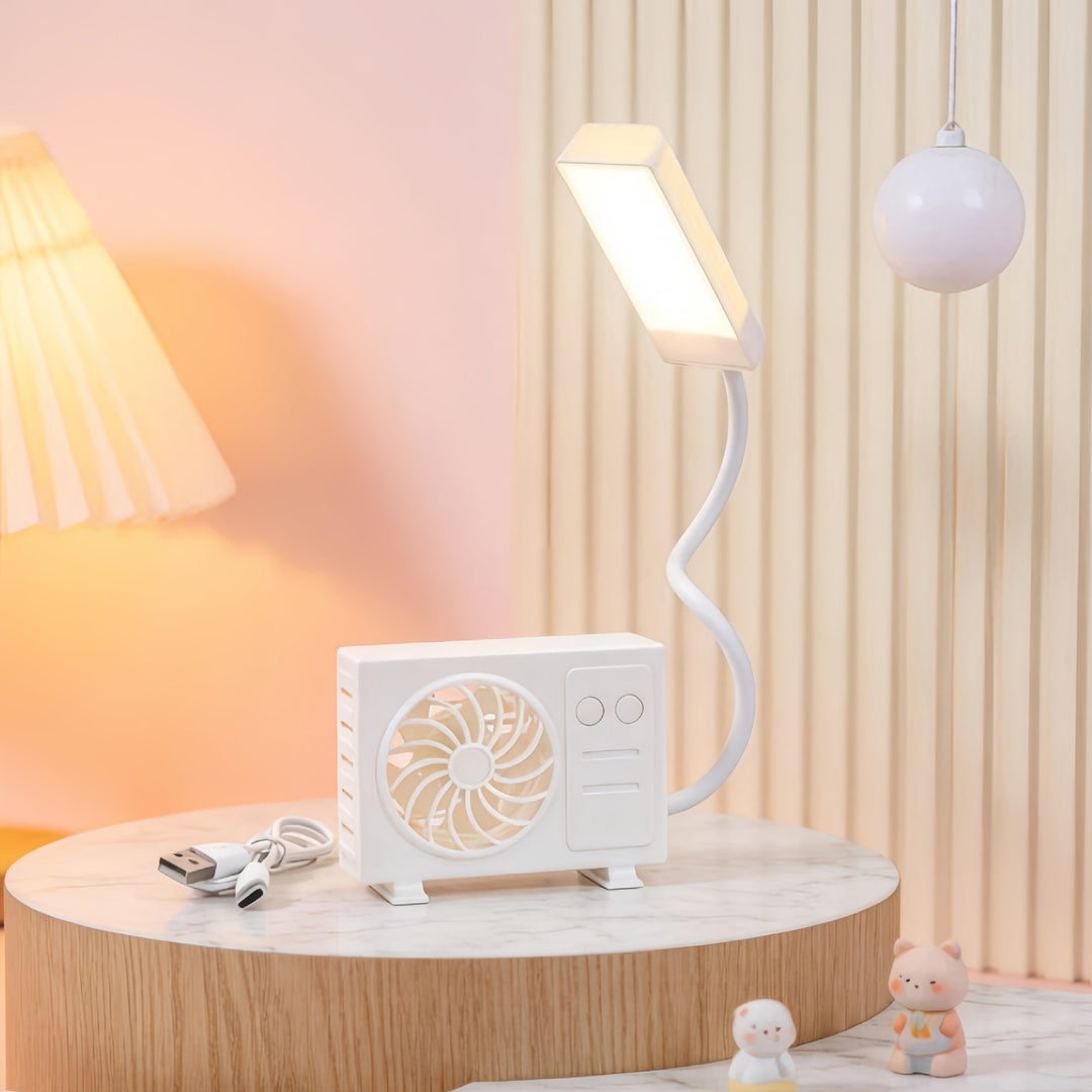 Dame bordlampe med integrert USB-vifte Luvikno