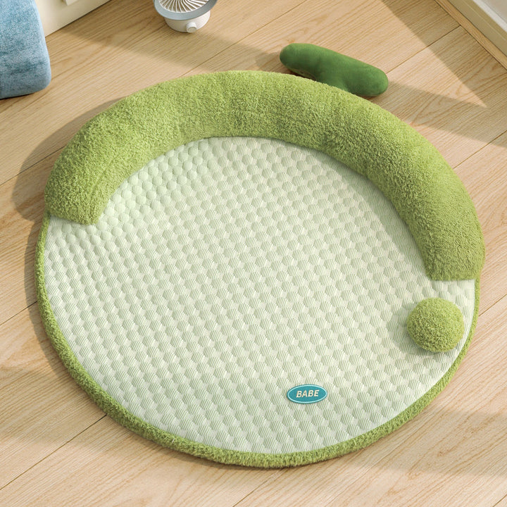 Unisex nan rund babykrabblematt med ergonomisk nakkepute og sklisikker bunn Luvikno