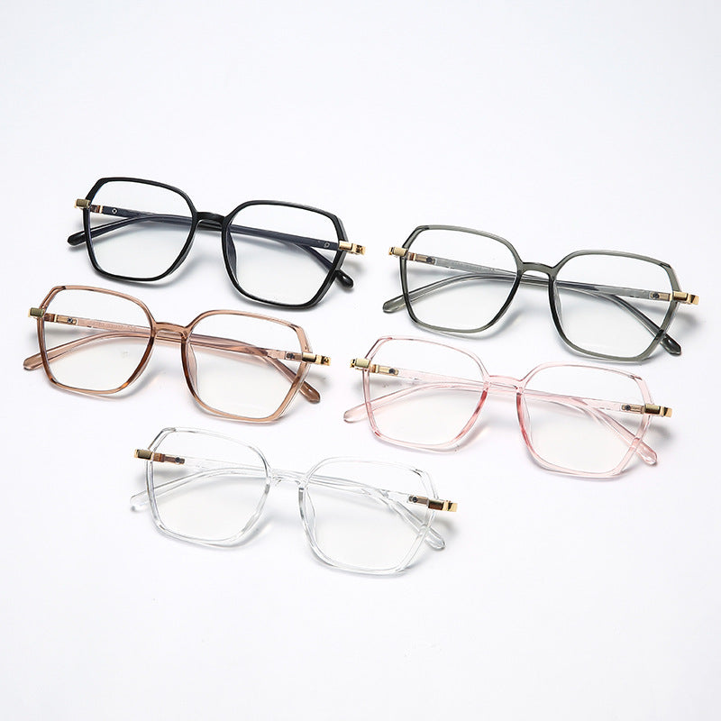 Dame moteriktig kvadratisk lesebrille med gullaccent Luvikno