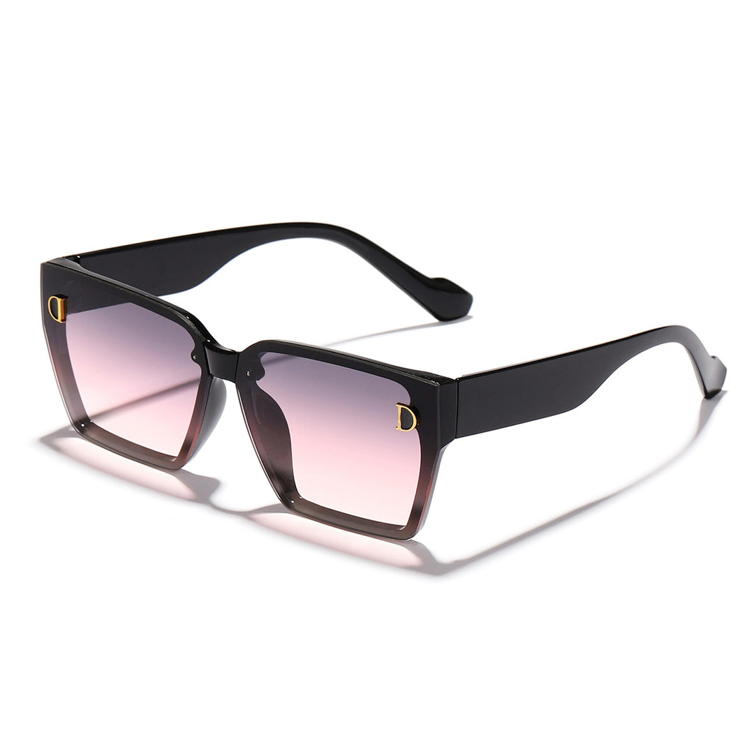 Dame moteriktig solbrille i unikt design med overdimensjonerte glass Luvikno