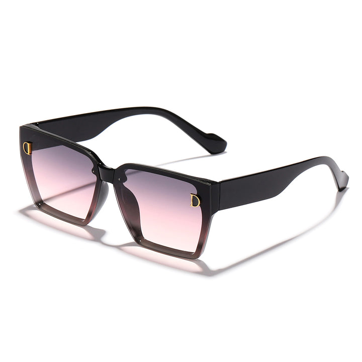 Dame moteriktig solbrille i unikt design med overdimensjonerte glass Luvikno