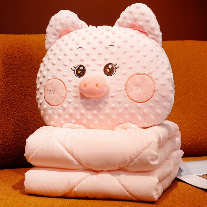 Cuddle Ready Søt Tegneseriepute Teppe | Luvikno