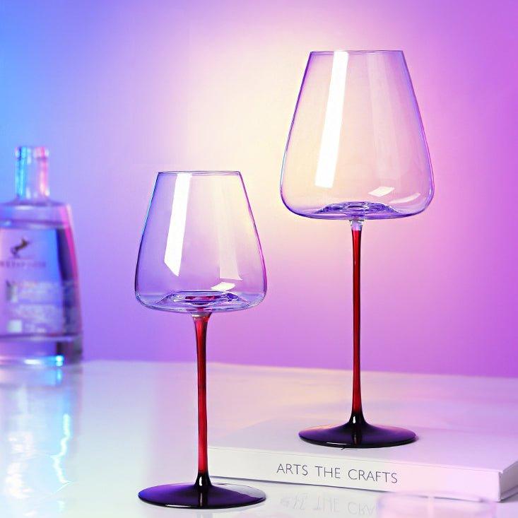 Krystallglass Rød Stilk Burgunder Glass | Luvikno