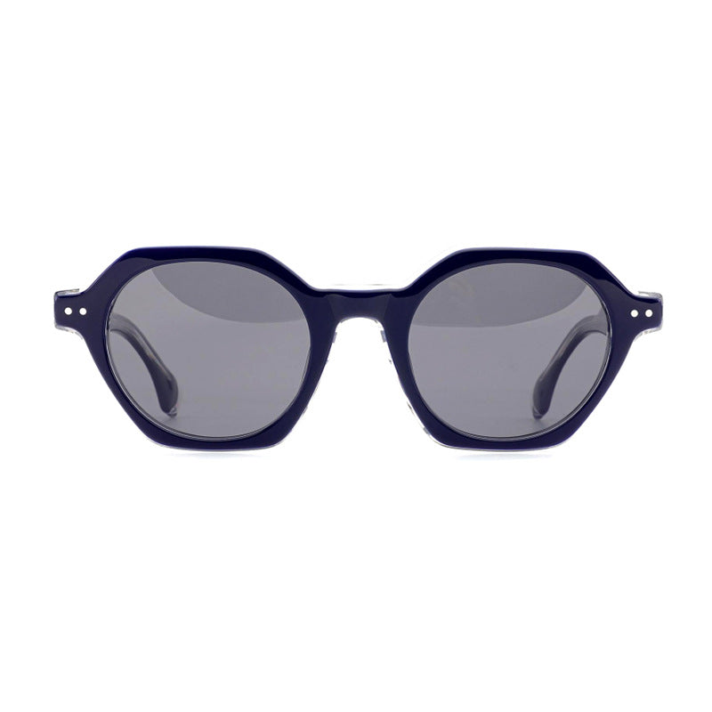 Dame solbrille i stilfull, sekskantet design med robust ramme og UV-beskyttelse Luvikno