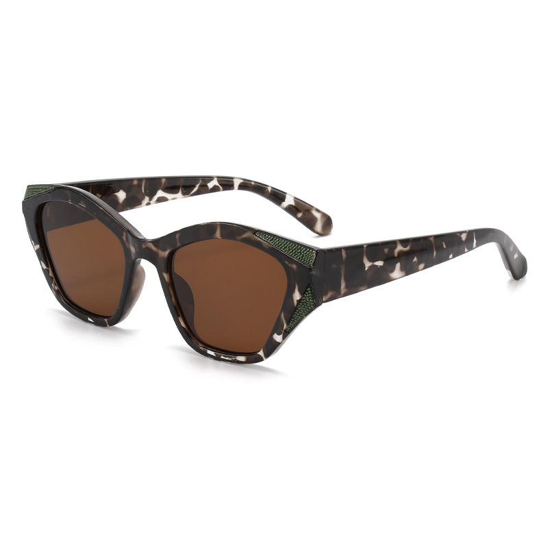 Dame modische oversized solbriller med glitrende aksenter Luvikno