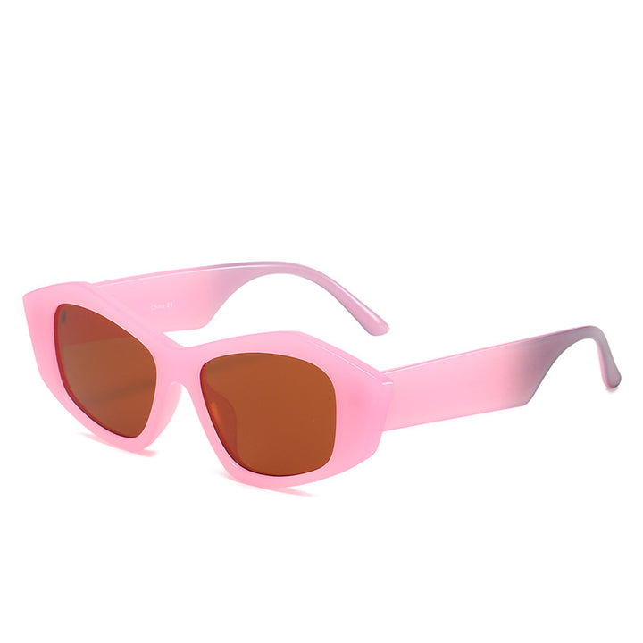 Dame geometrisk solbrille med unik, futuristisk design Luvikno