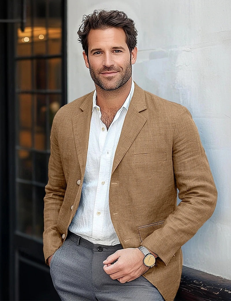 Miesten rento pellavableiser Luvik