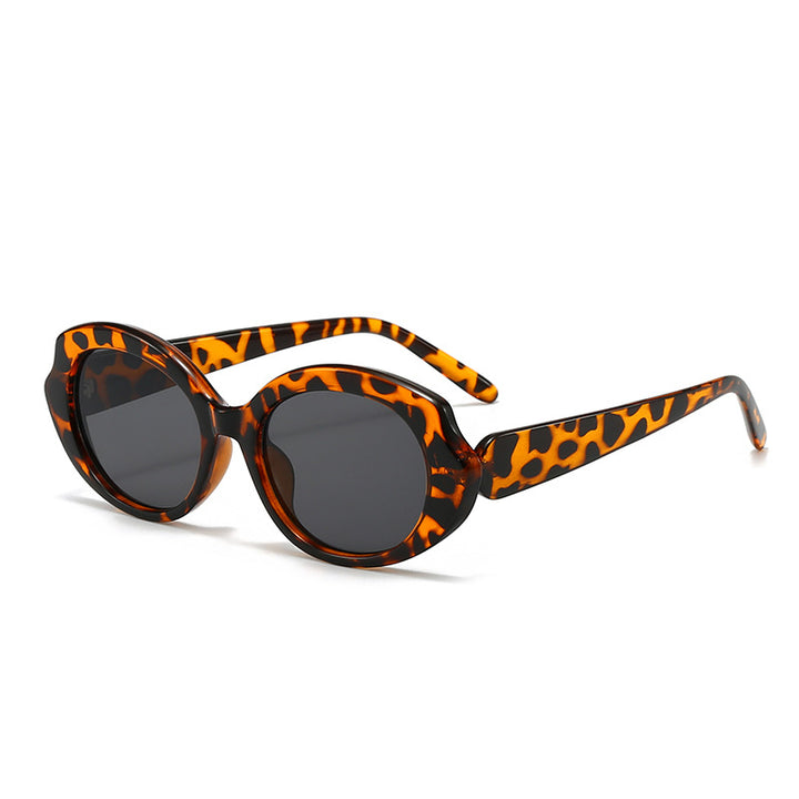 Dame moderne runde designer-solbriller Luvikno