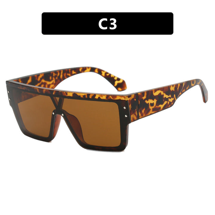 Dame futuristisk Oversized-solbrille med klare glass Luvikno