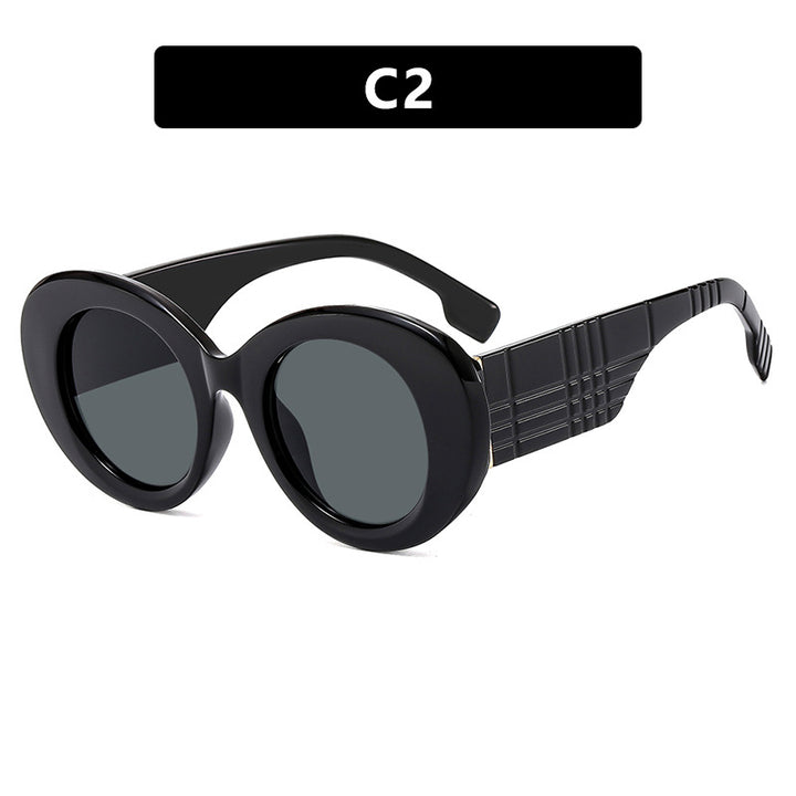 Dame ekstravagant solbrille med kreativ ramdesign og beskyttende UV-filter Luvikno