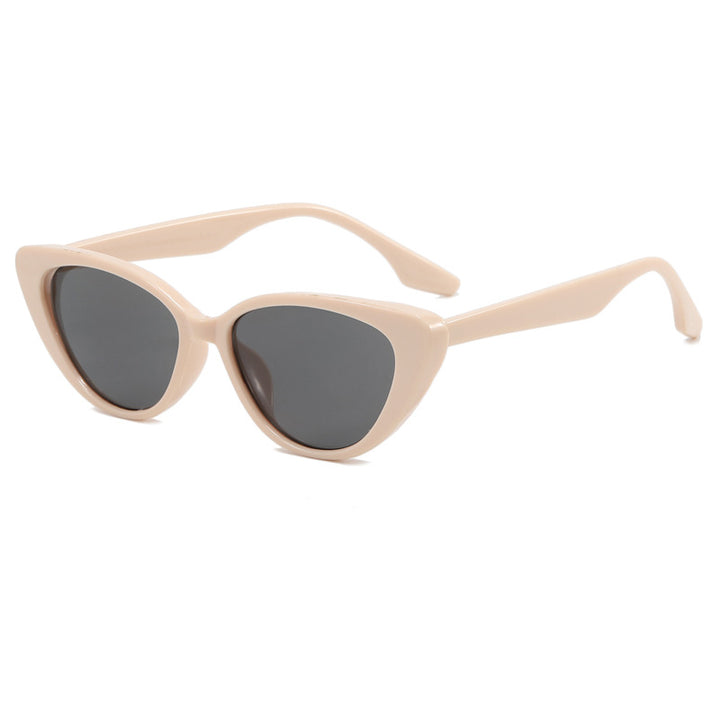 Dame moderne Cat-Eye solbrille med UV-beskyttelse og edel ramme Luvikno