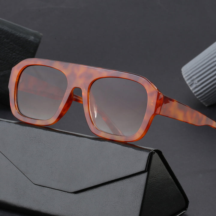Dame oversized kvadratisk solbrille med moderne design Luvikno