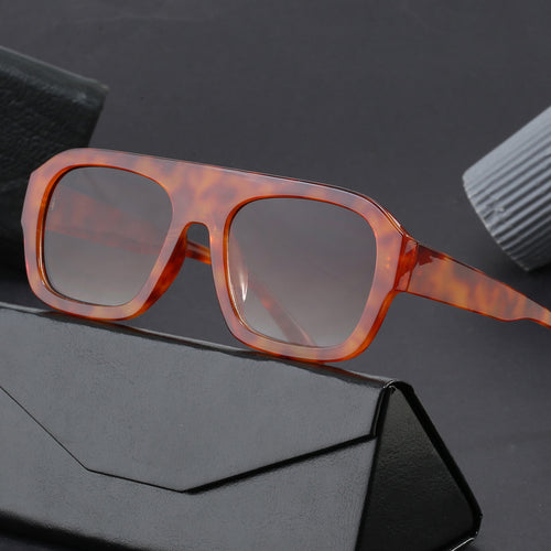 Dame oversized kvadratisk solbrille med moderne design Luvikno