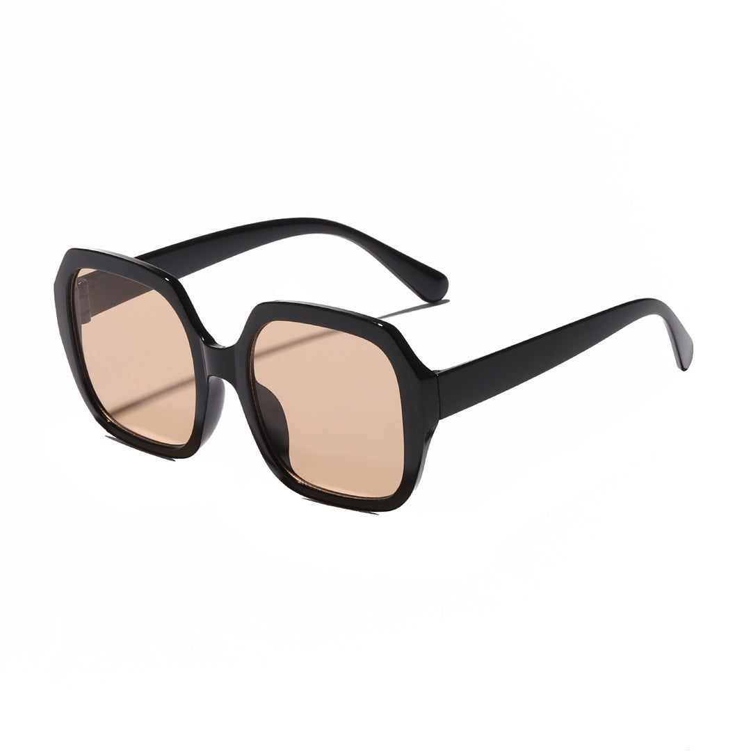 Dame oversized solbriller med innovativ ramme Luvikno
