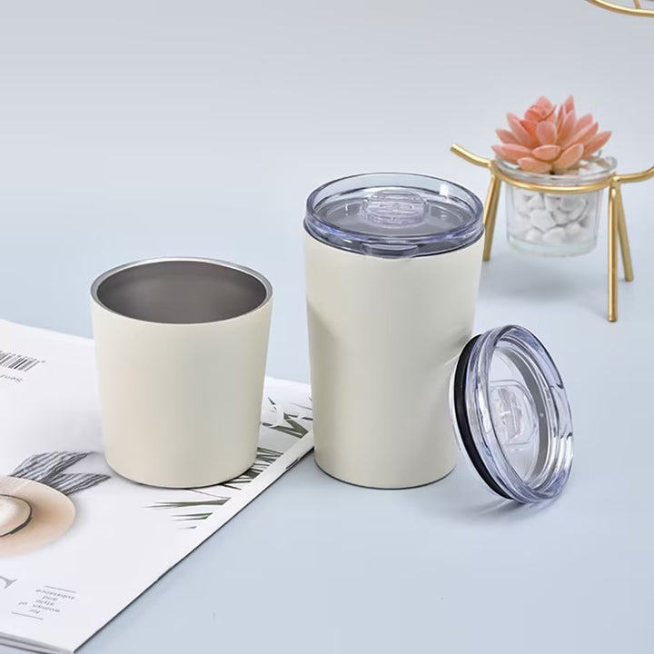 Damen Isolierbecher mit elegantem Deckel und ergonomischem Griff Luvikno