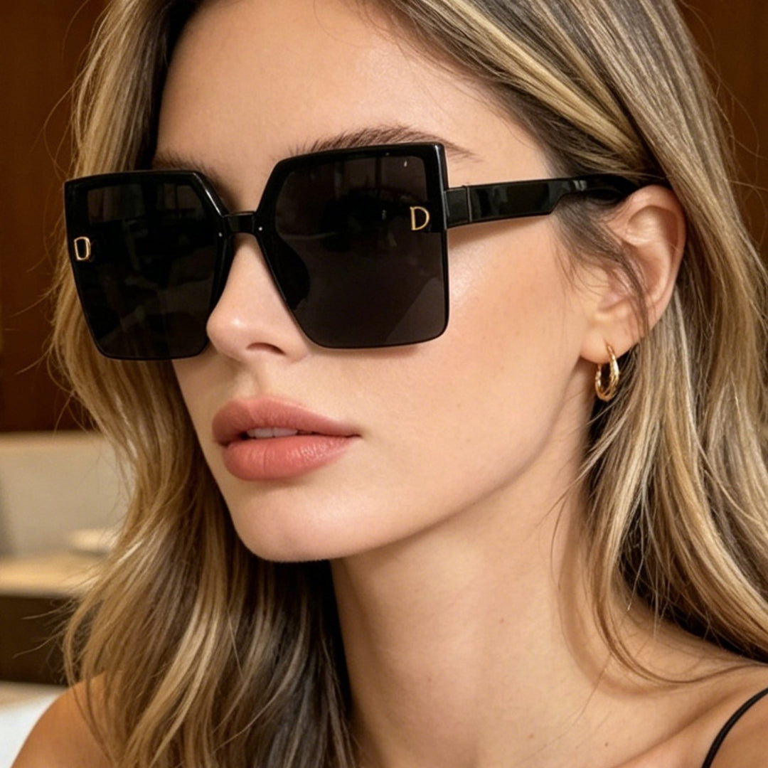 Dame kvadratisk solbrille med elegant gradient Luvikno