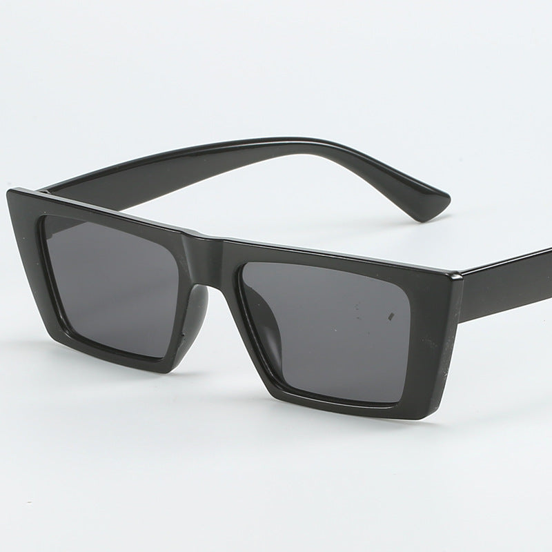 Dame geometrisk solbrille med trendy, firkantet ramme Luvikno