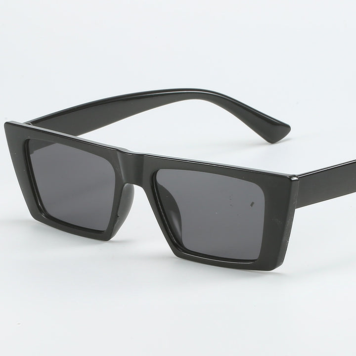 Dame geometrisk solbrille med trendy, firkantet ramme Luvikno