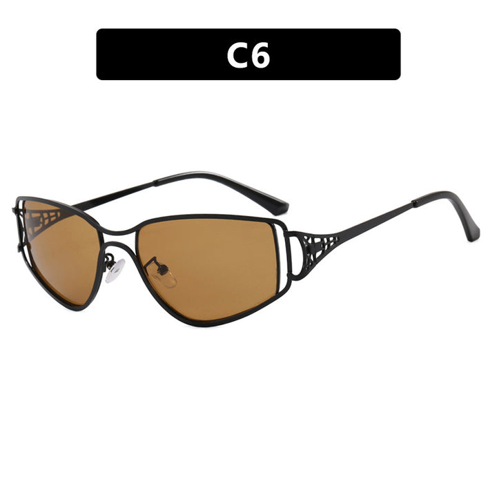 Dame eksklusive Cat-Eye solbriller med elegante dekorasjoner Luvikno