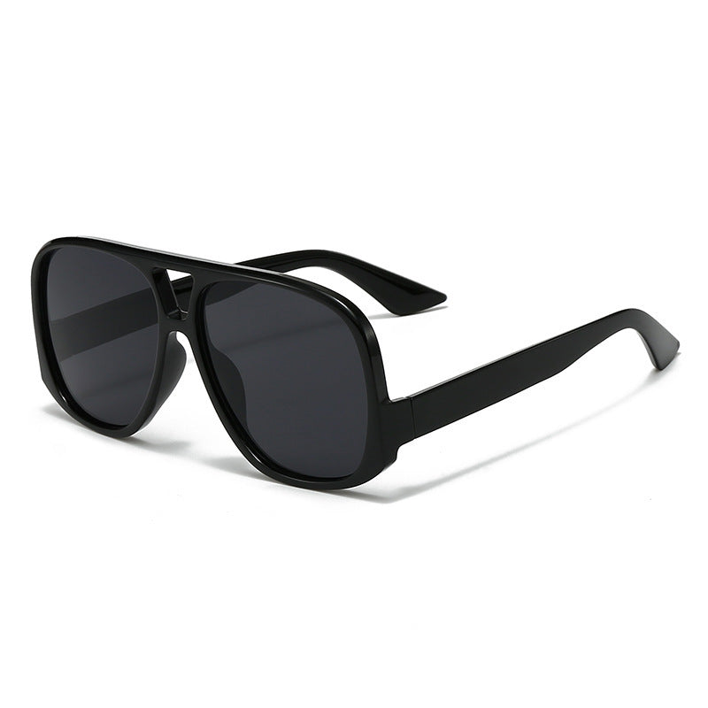 Dame trendy oversized solbriller i moderne skilpaddemønster Luvikno