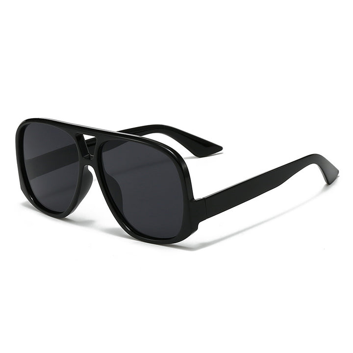 Dame trendy oversized solbriller i moderne skilpaddemønster Luvikno