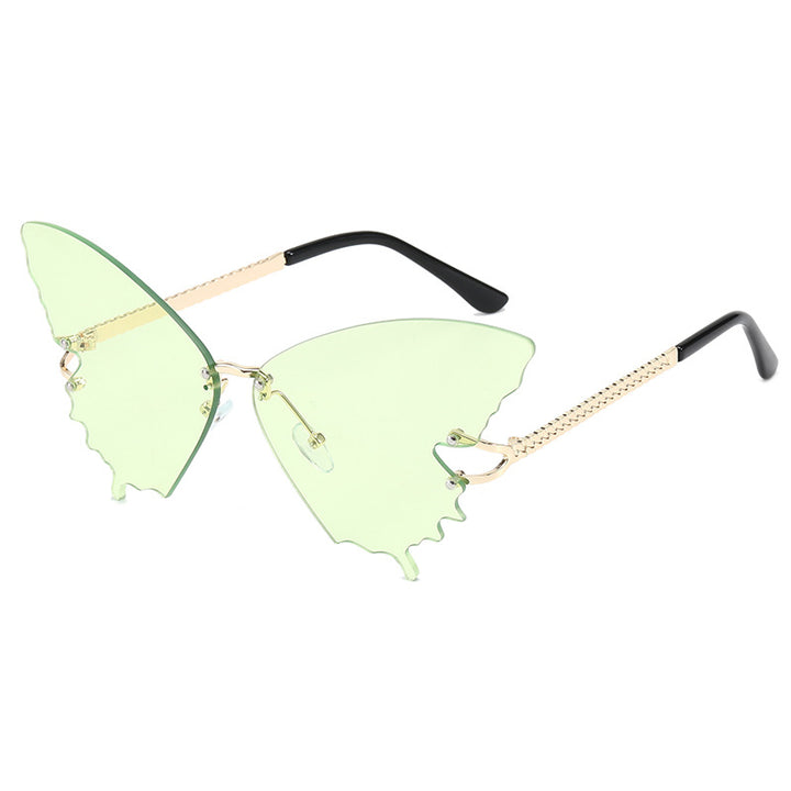 Damer ekstravagant sommerfugls-solbrille Luvikno