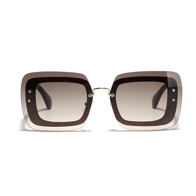 Dame kvadratisk solbrille med innovativ ramme Luvikno