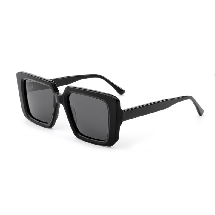 Damen oversized solbrille med unik kvadratisk ramme Luvikno